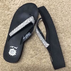 Yellow box slip on shoes